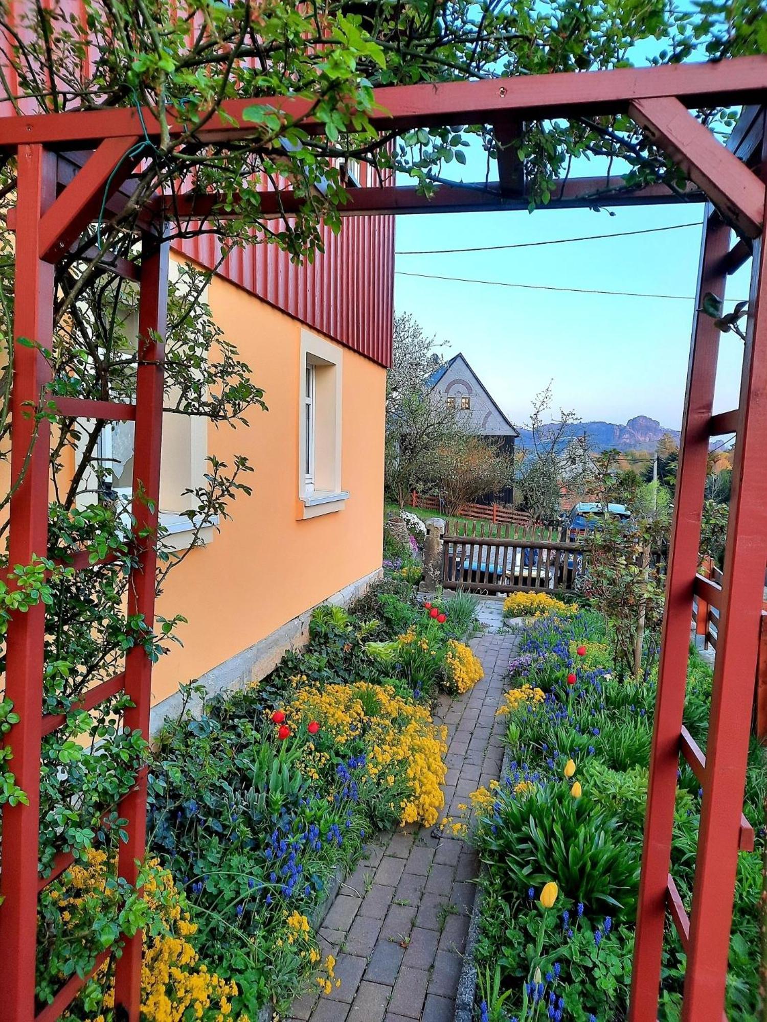 FeWo Dorn EG Haus Sandsteinliebe Sebnitz Exterior foto